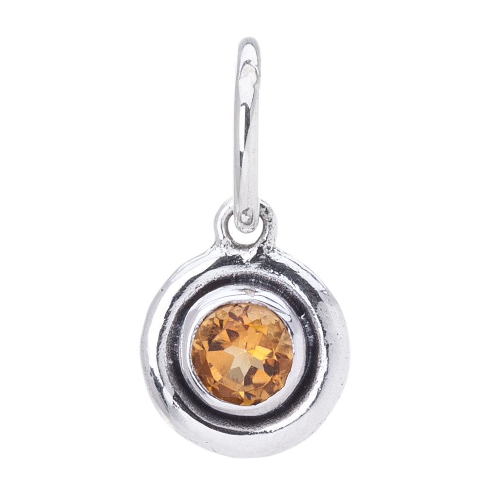 Waxing Poetic FOUNDATION STONES Charm - Nov - Silver