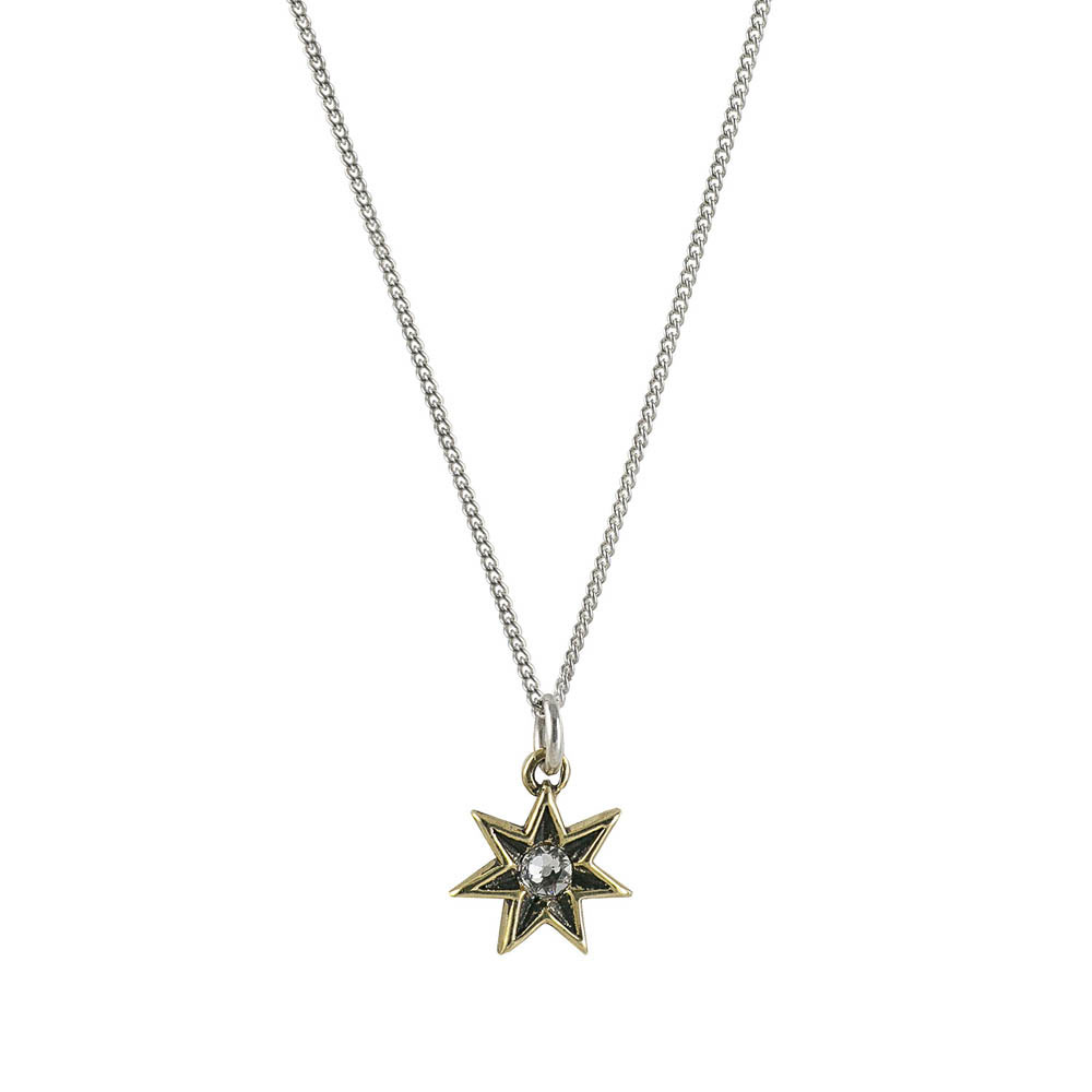 Waxing Poetic Starlight Tiny Necklace - SS / BR / CZ - 40cm + 5cm Extender