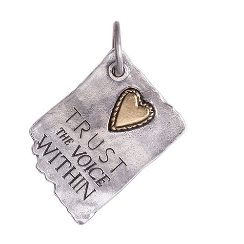 Waxing Poetic STORYBOOK PAGE - TRUST THE VOICE WITHIN - Sterling Silver & Brass