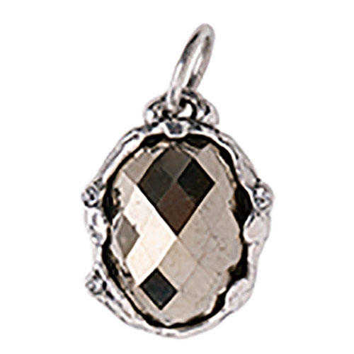 Waxing Poetic Stellare Signature Stone Charm - Silver, Pyrite, and CZ