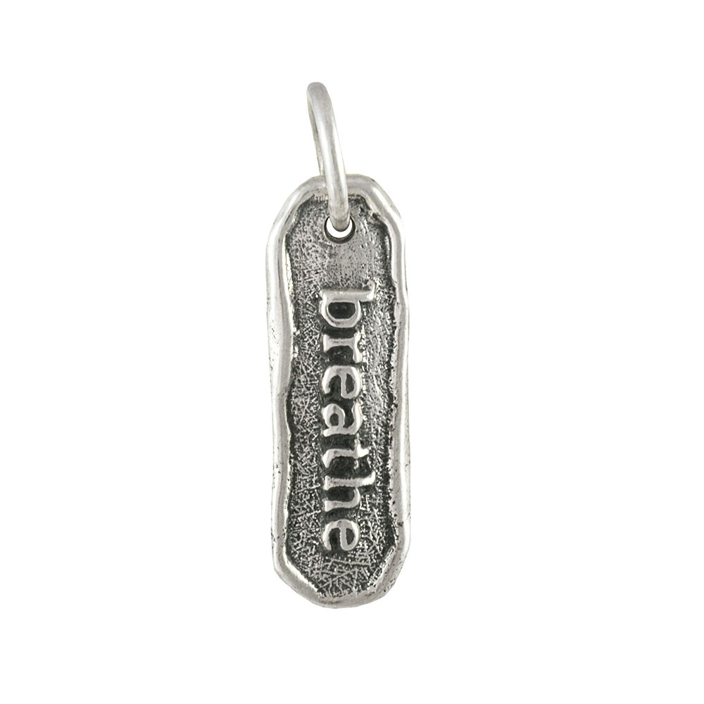 Waxing Poetic Word Play Charm - Sterling Silver - Breathe