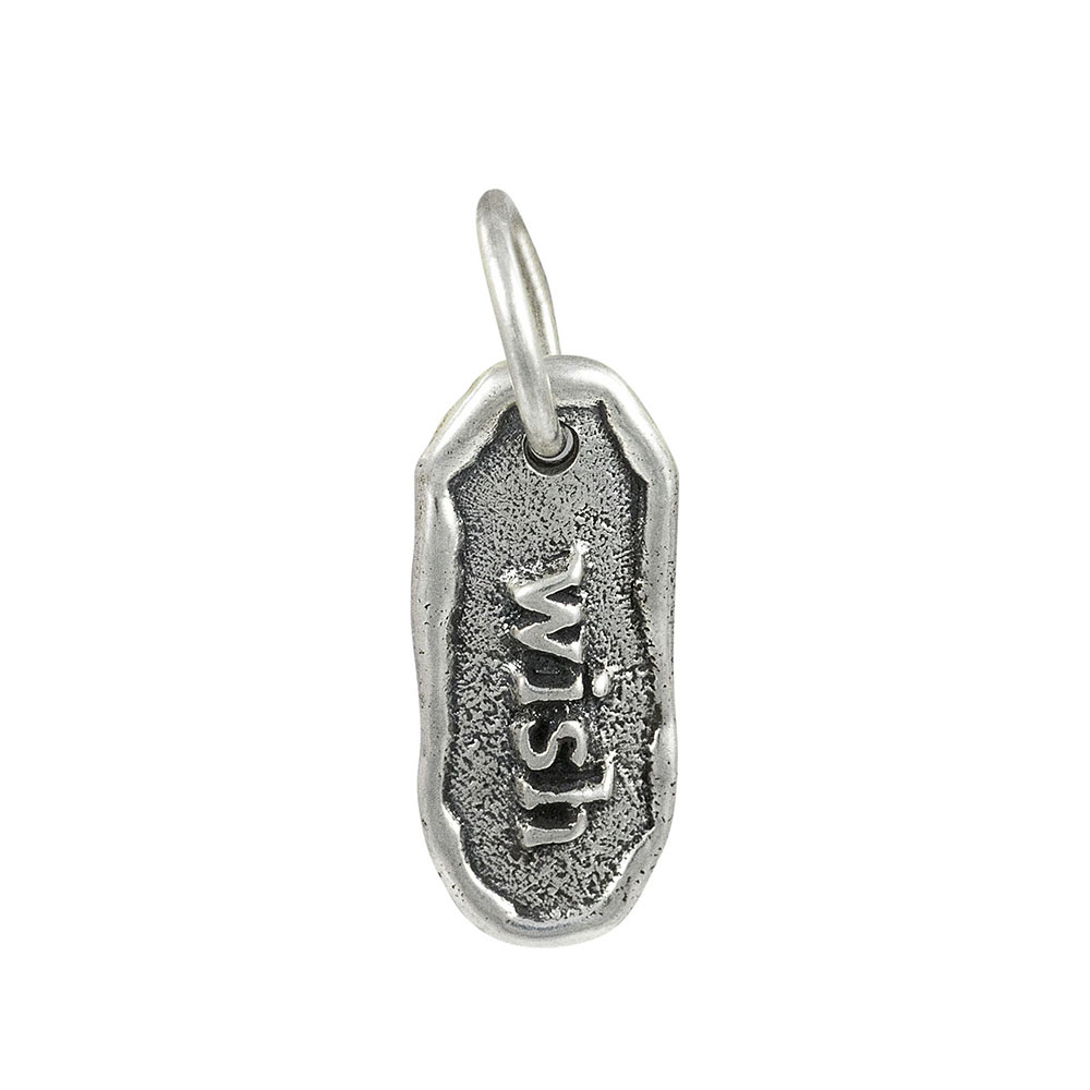 Waxing Poetic Word Play Charm - Sterling Silver - Wish